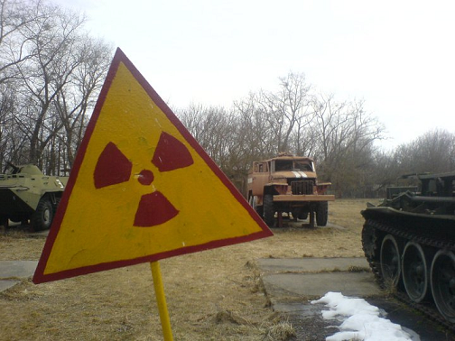 Verstrahlte Fahrzeuge in Chernobyl